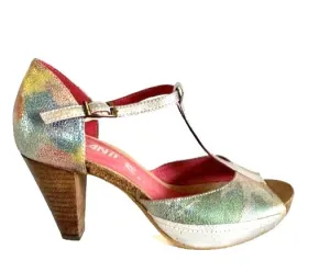 Soliel Turquoise T strap sandal- LAST PAIR 37