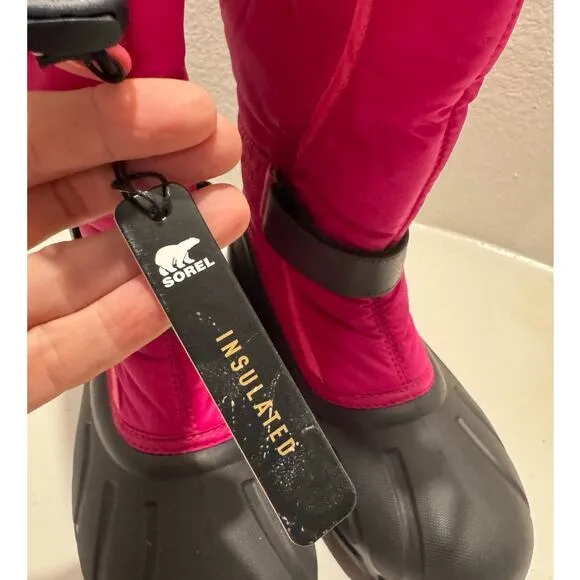 SOREL New $70 Kid's Flurry Waterproof Snow Boot in Tropic Pink Size 6