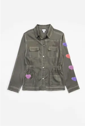 Splendid Girl Hearts Utility Jacket