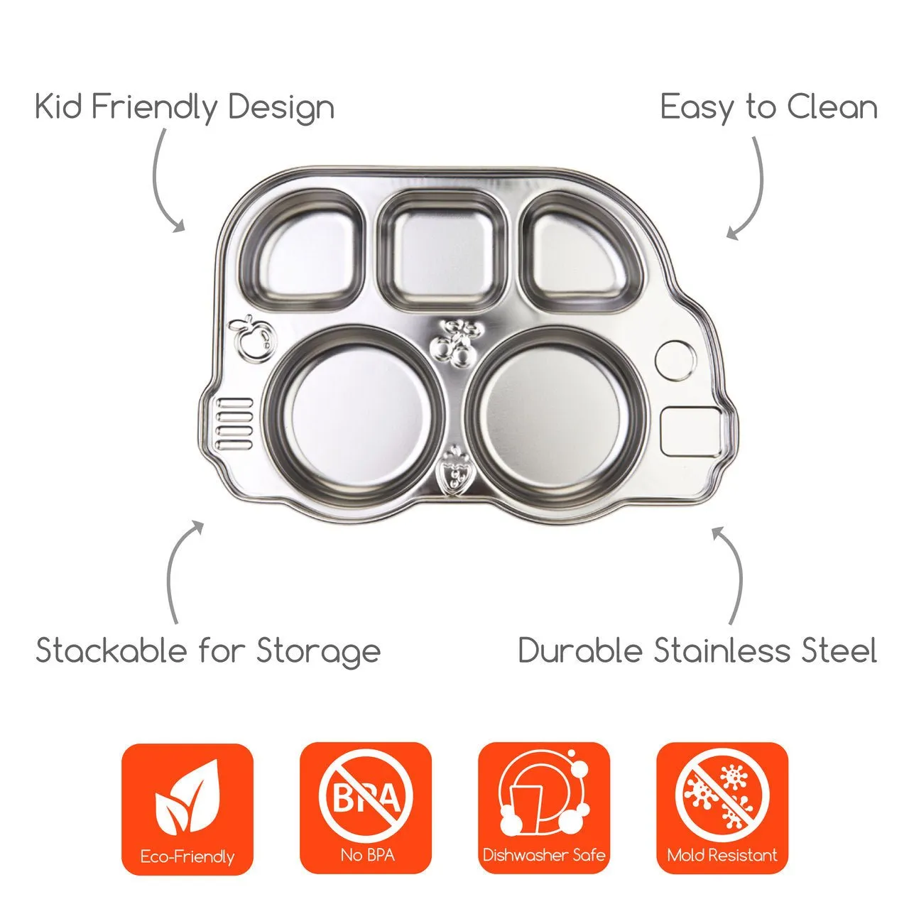 Stainless Divided Bus Plate