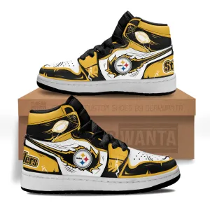 Steelers Kid J1s Sneakers Custom