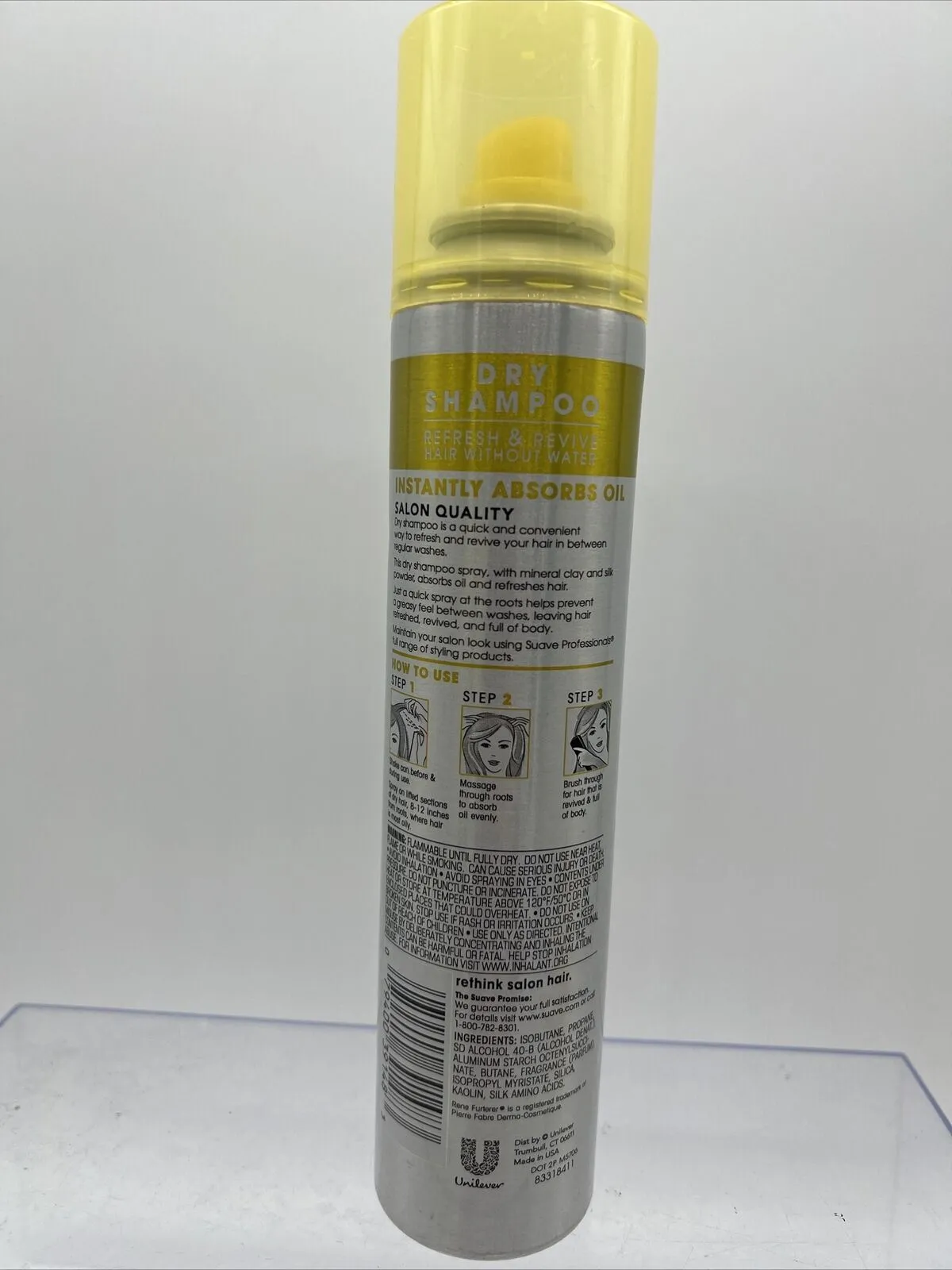 Suave Professionals Refresh & Revive Dry Shampoo Waterless Absorb Oil 4.3oz