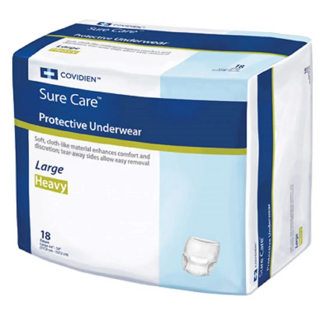 Surecare Protective Underwear,Large,44"- 54", PK/18
