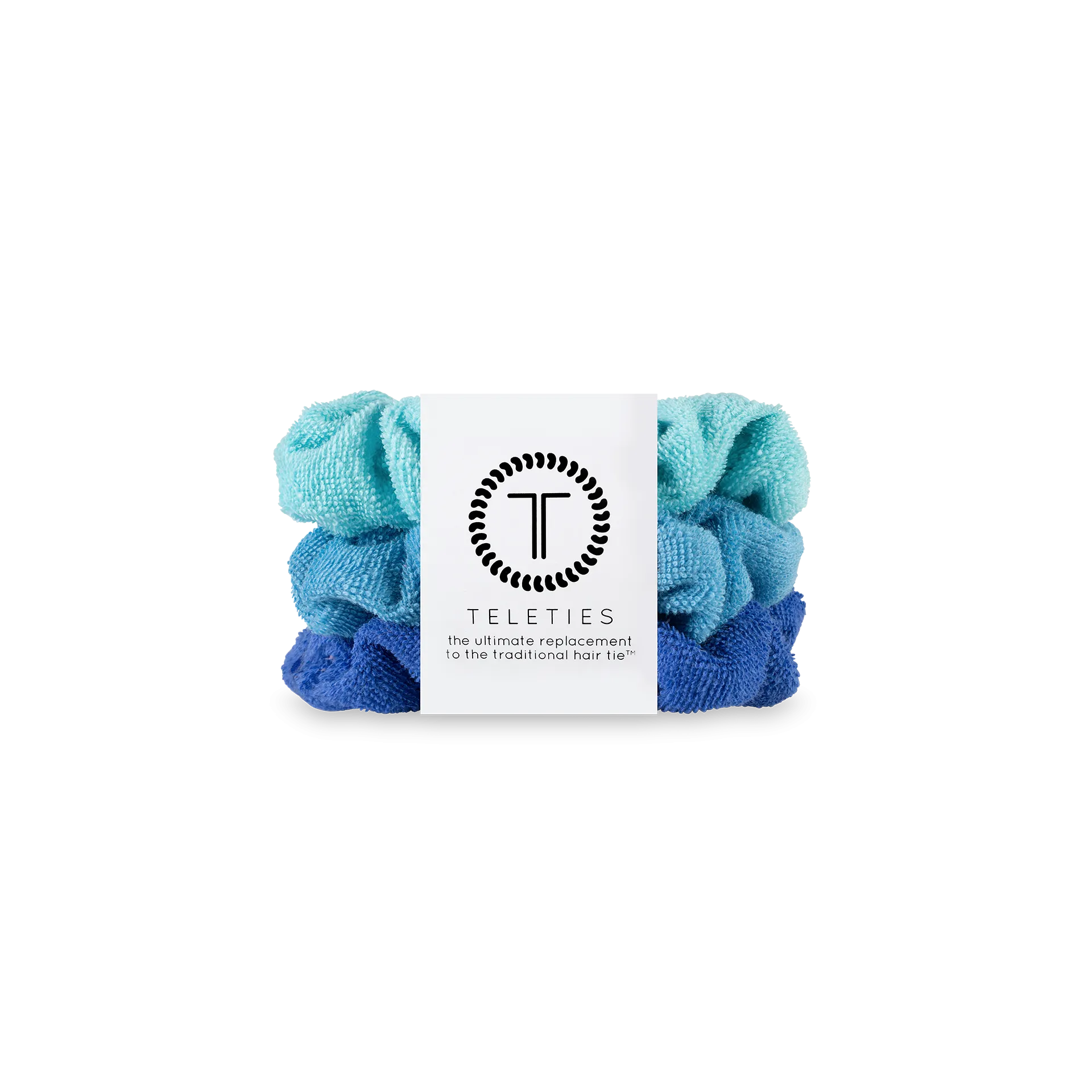 Teleties Small Terry Cloth Scrunchie - Bora Bora