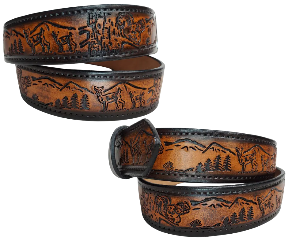 The Frontiersman Name Leather Belt