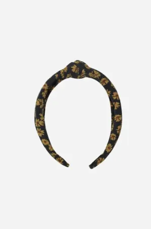 The Knotted Headband by Rylee & Cru - Black Floral