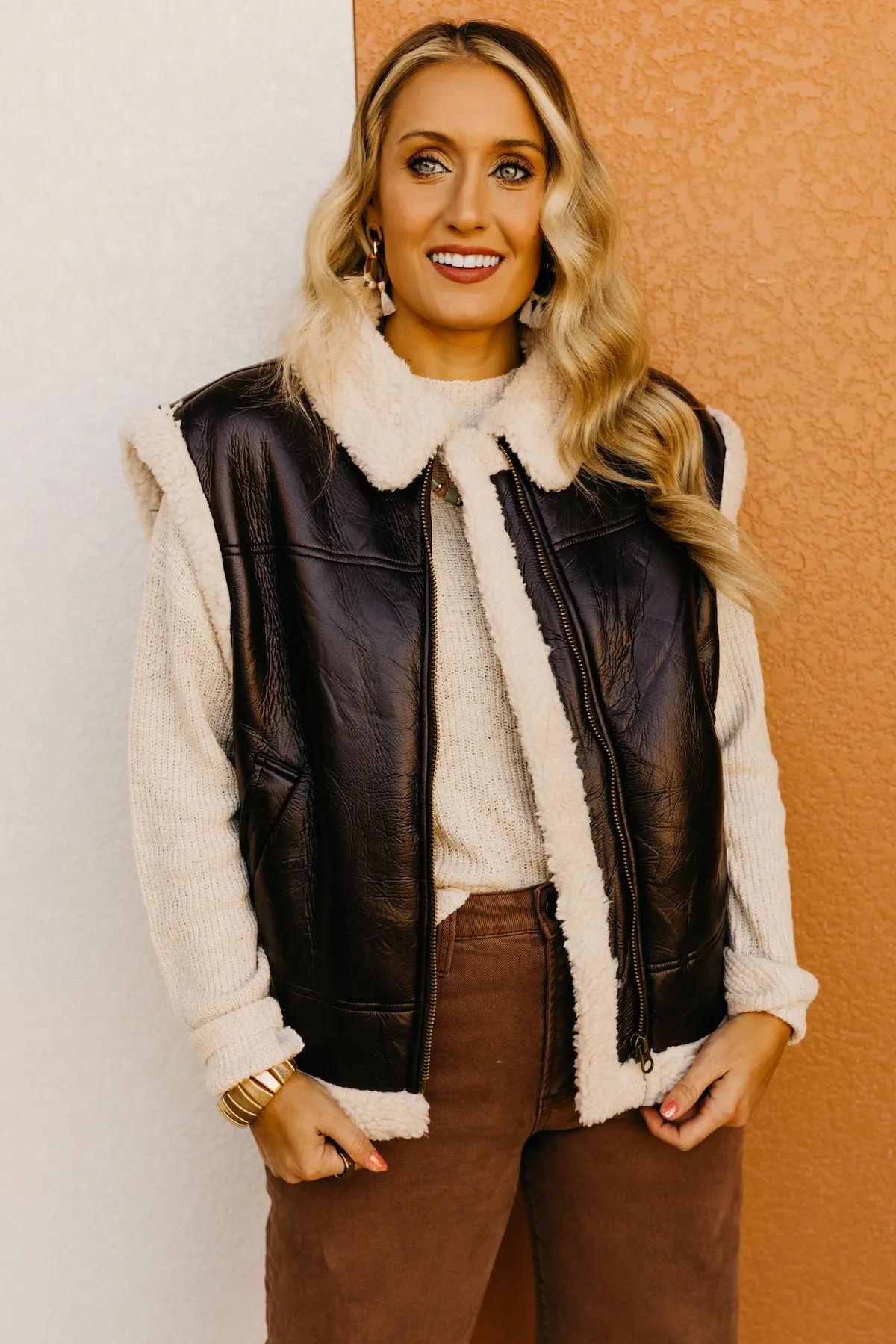 The William Faux Leather Vest