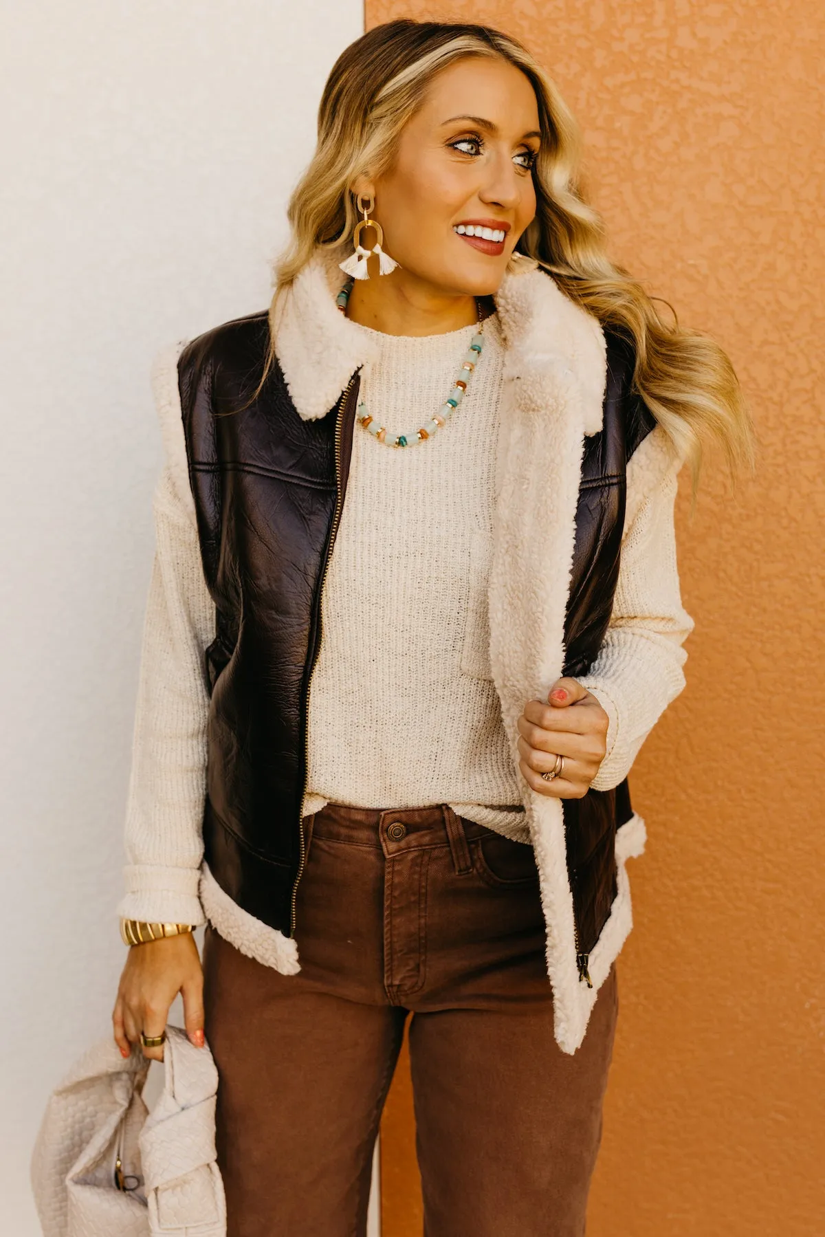 The William Faux Leather Vest