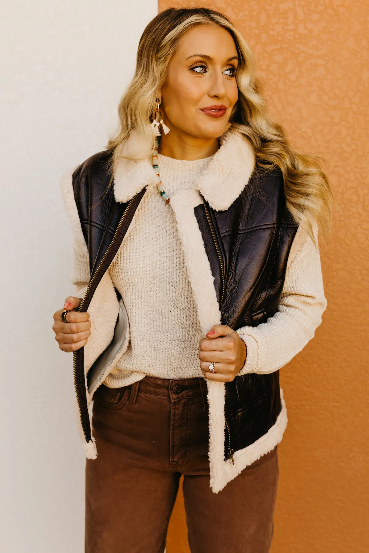 The William Faux Leather Vest