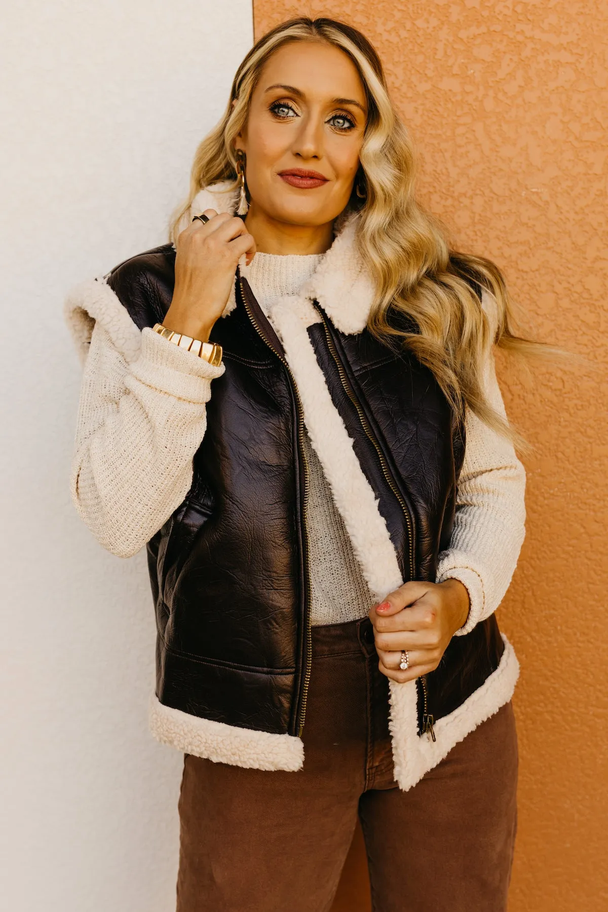 The William Faux Leather Vest