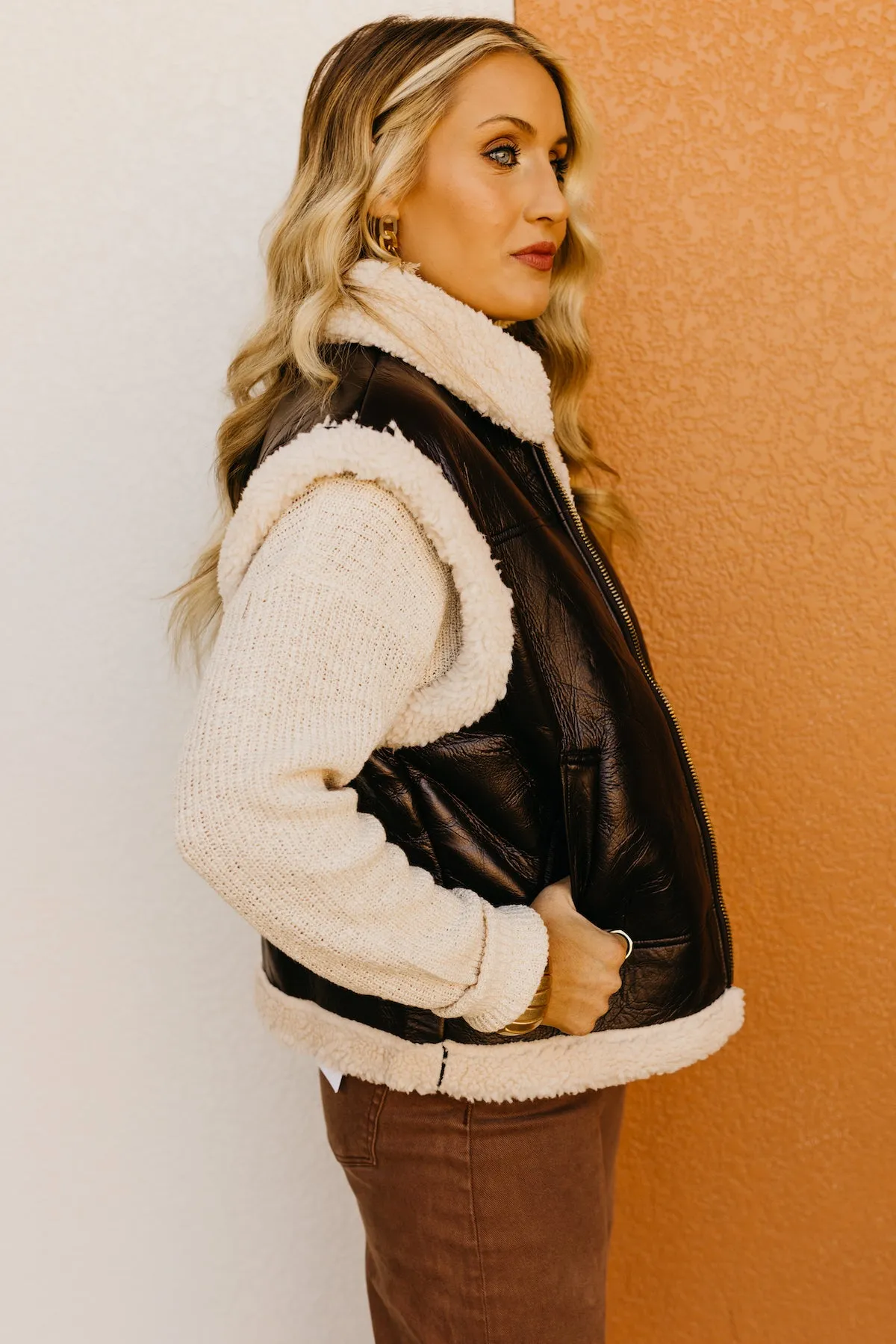 The William Faux Leather Vest