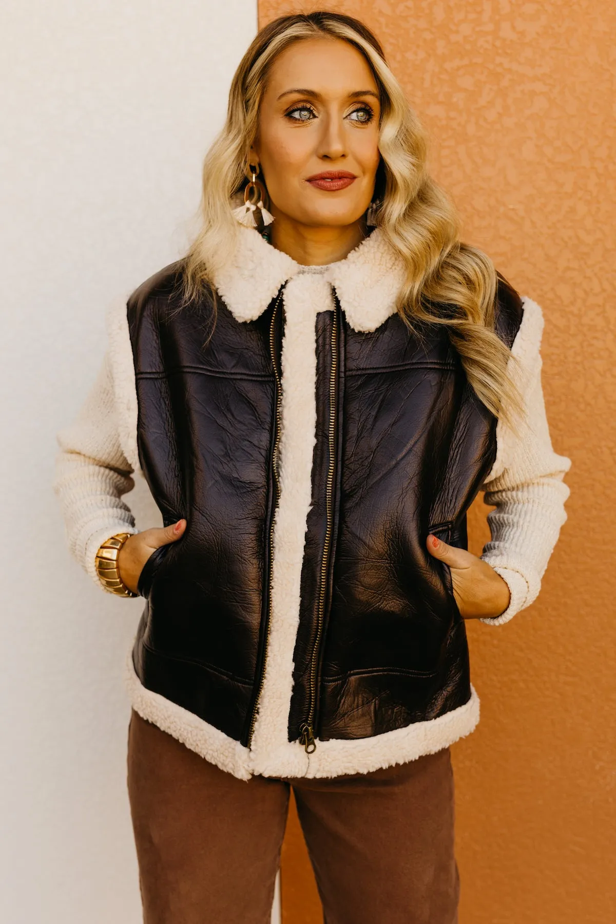 The William Faux Leather Vest