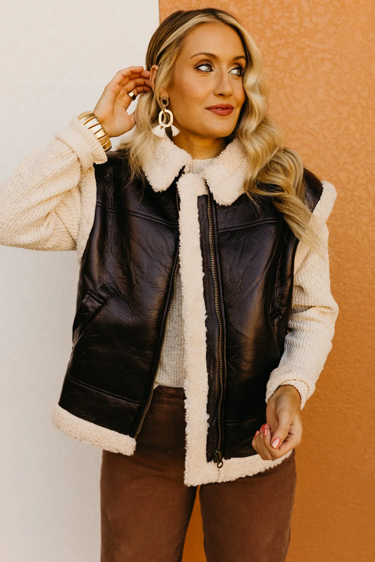 The William Faux Leather Vest