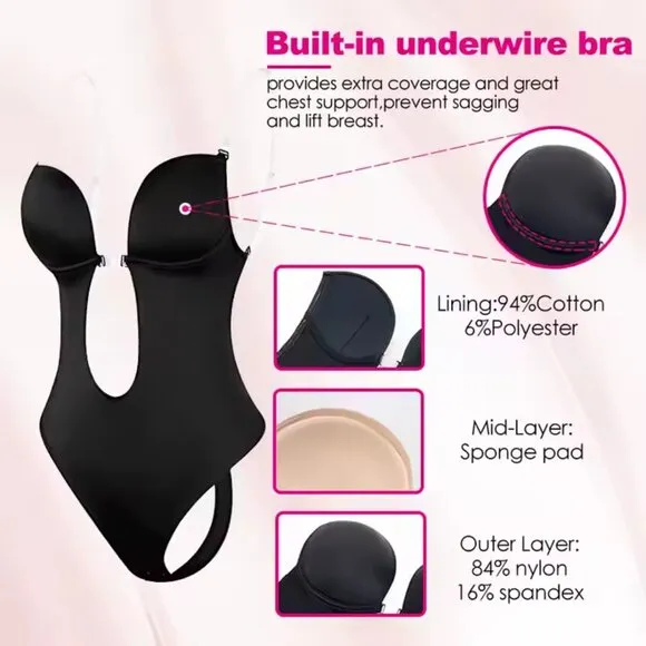 Thong Bodysuit Tight Fitting Leotard Plunging Body Shaper Women Sleeveless