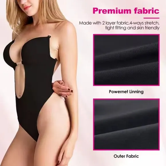 Thong Bodysuit Tight Fitting Leotard Plunging Body Shaper Women Sleeveless