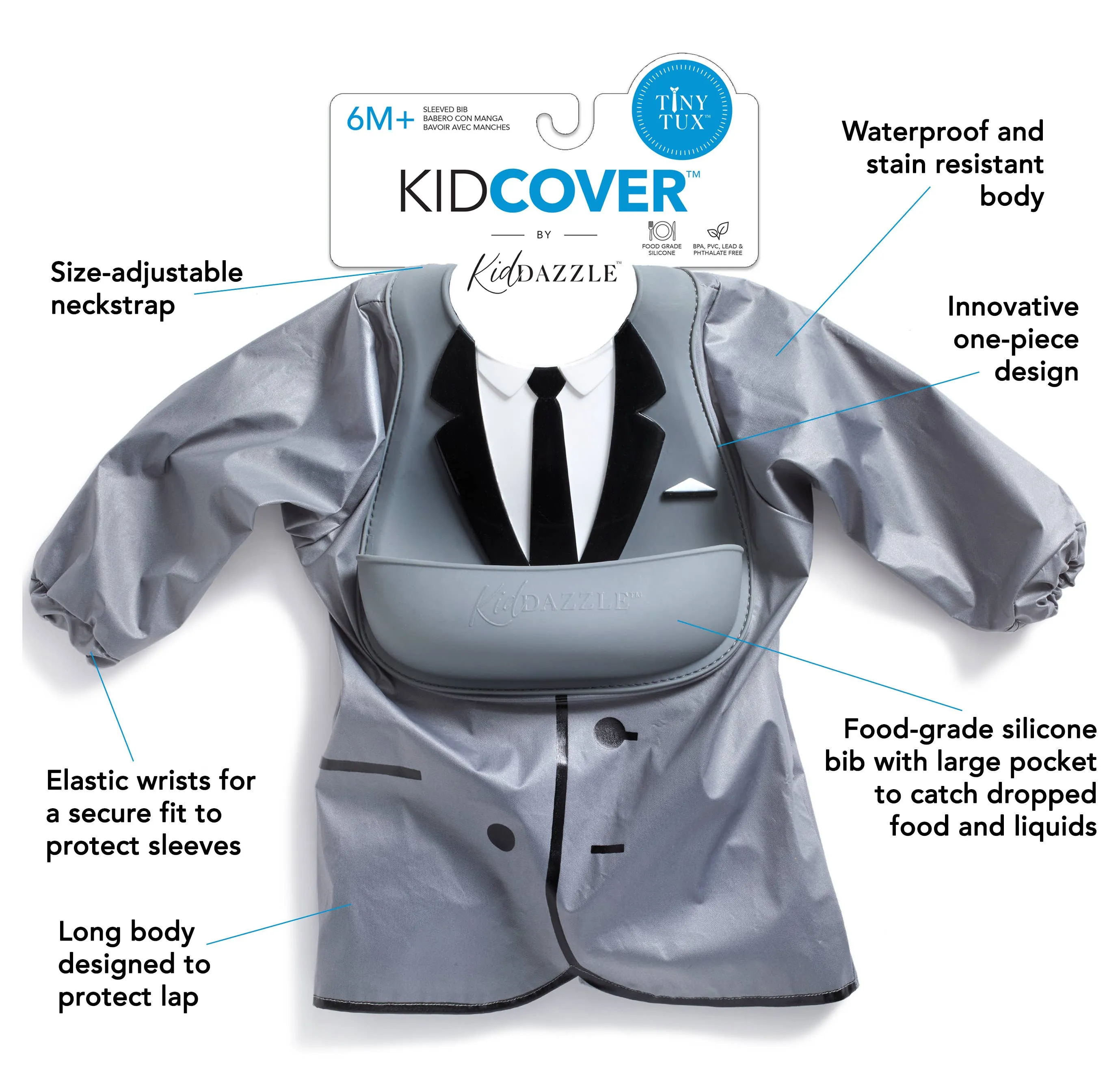Tiny Tux Kid Cover Bib
