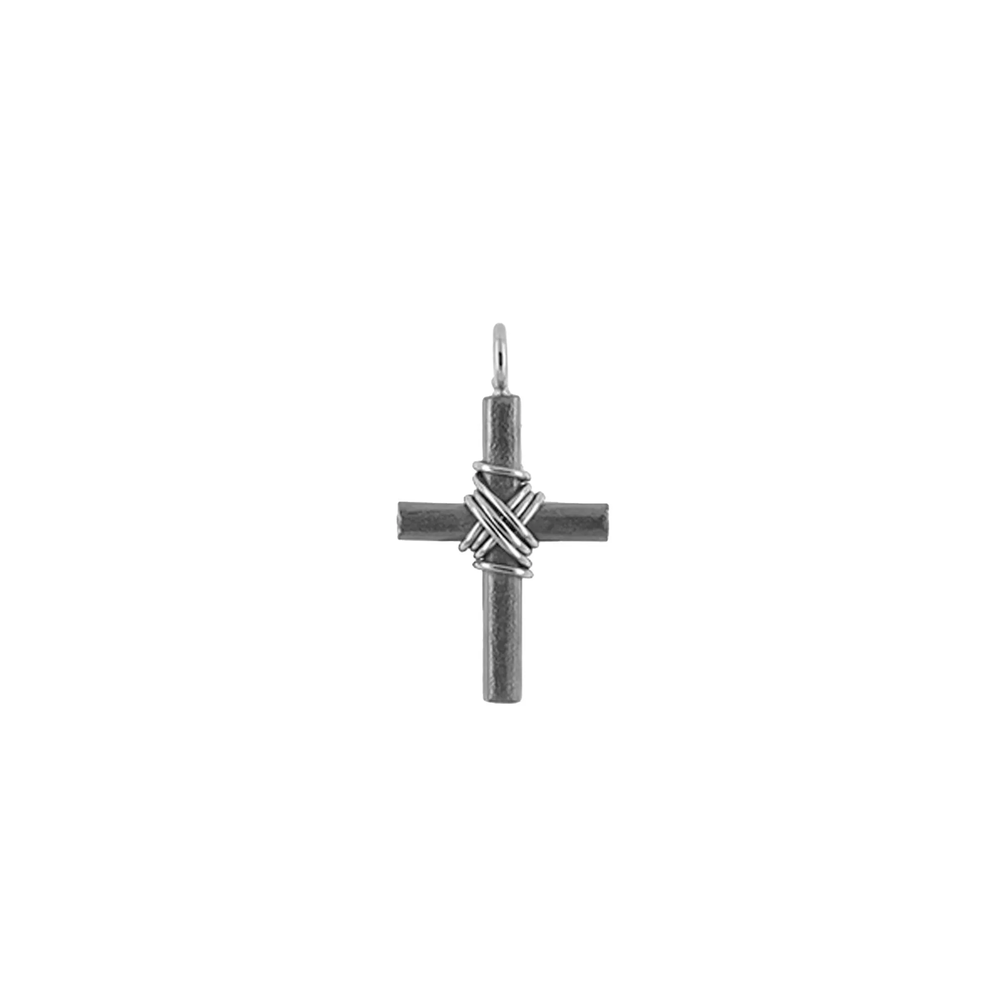 Titan Cross Fine Hammered Oxidized