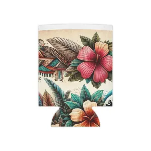 Tropical Floral Can Cooler - Beach Vibes & Party Essential