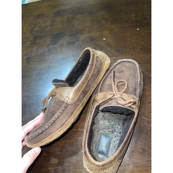 Ugg slipper slide on leather shoes