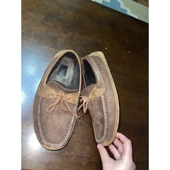 Ugg slipper slide on leather shoes