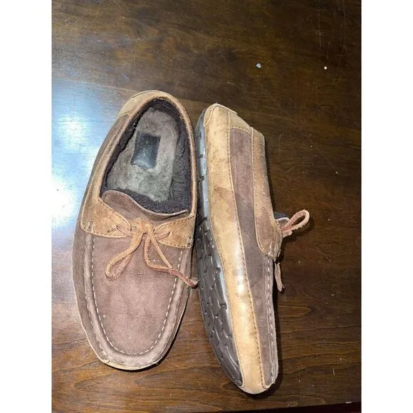 Ugg slipper slide on leather shoes