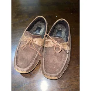 Ugg slipper slide on leather shoes