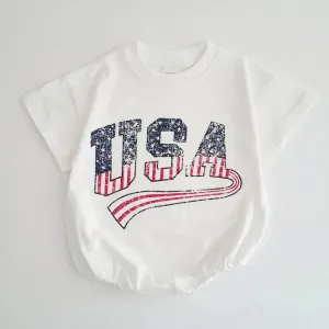 USA T-shirt Romper