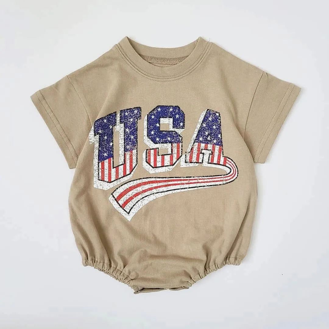 USA T-shirt Romper