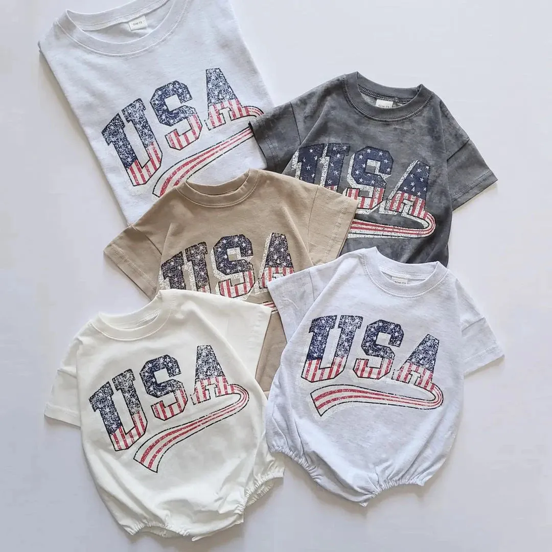 USA T-shirt Romper