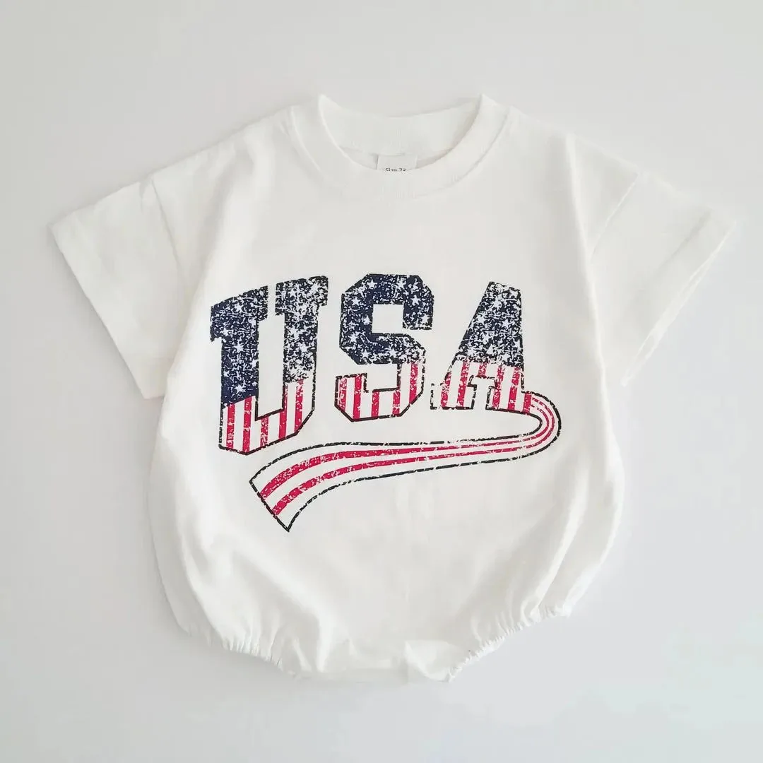 USA T-shirt Romper