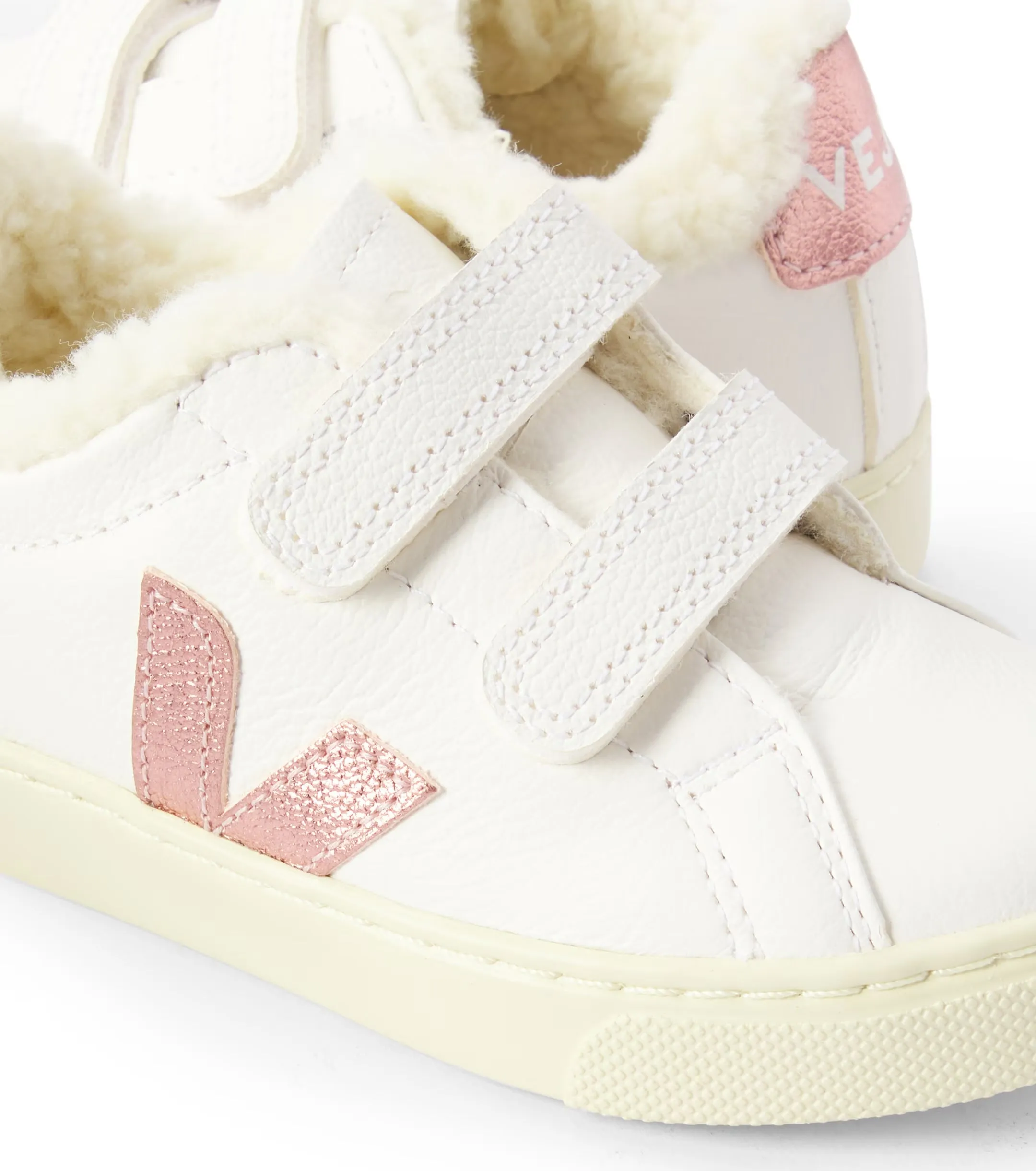 VEJA SMALL ESPLAR WINTER CHROMEFREE LEATHER TRAINERS