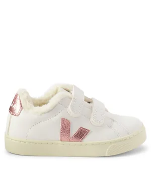 VEJA SMALL ESPLAR WINTER CHROMEFREE LEATHER TRAINERS