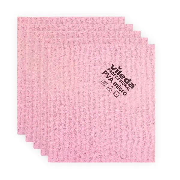Vileda PVA-Micro Cloth <Red> 38x35cm (Pack Of 5)