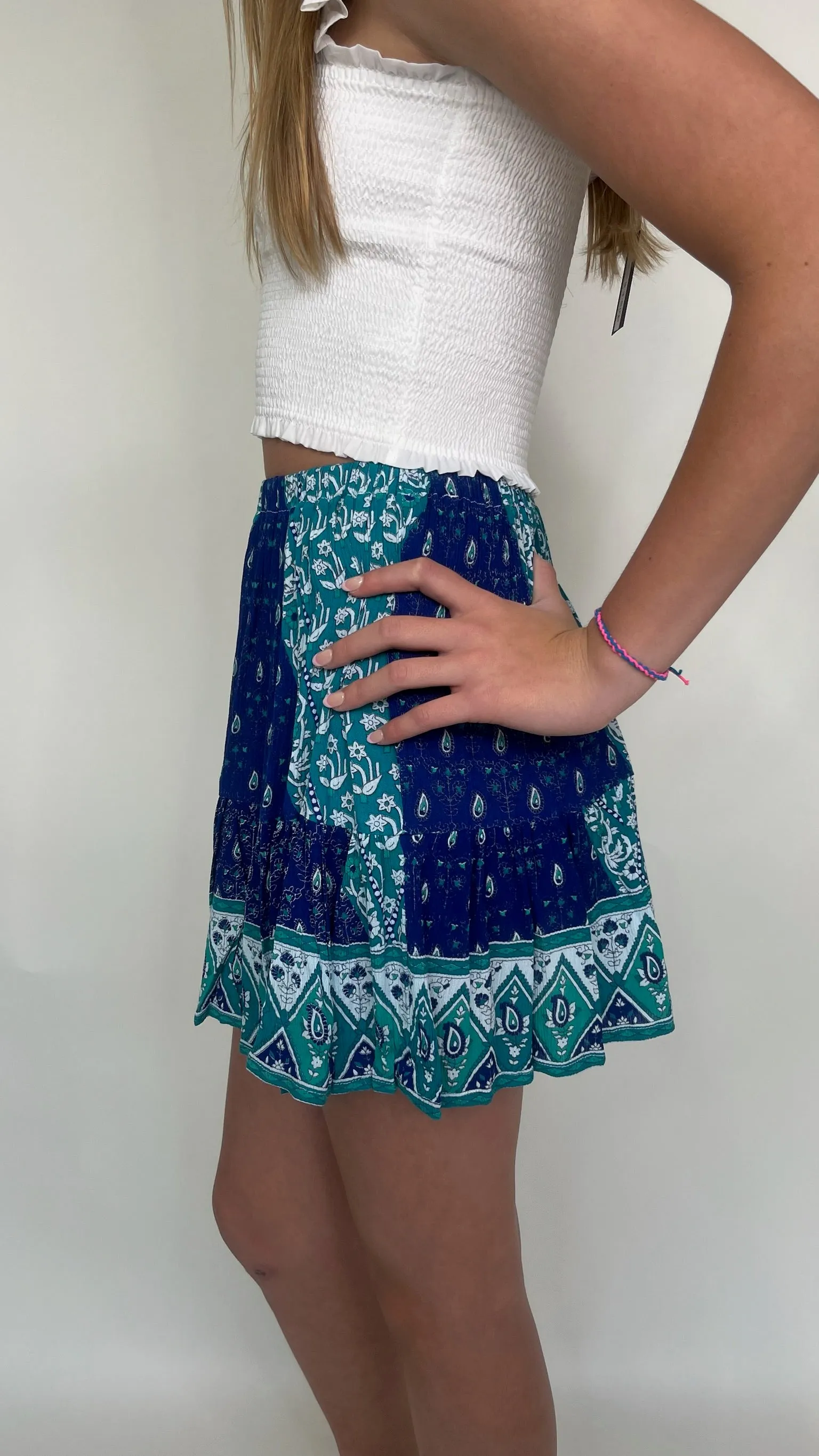 Walker & Wade Kid Boho Mini Skirt
