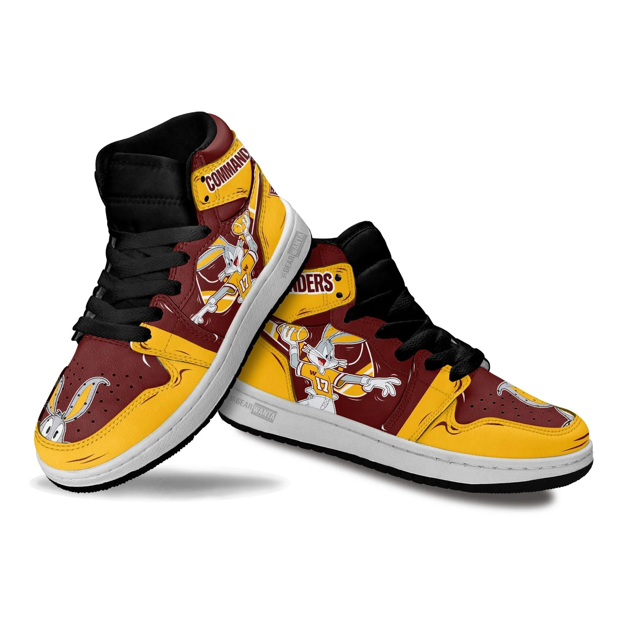 Washington Commanders Kid J1s Sneakers Custom