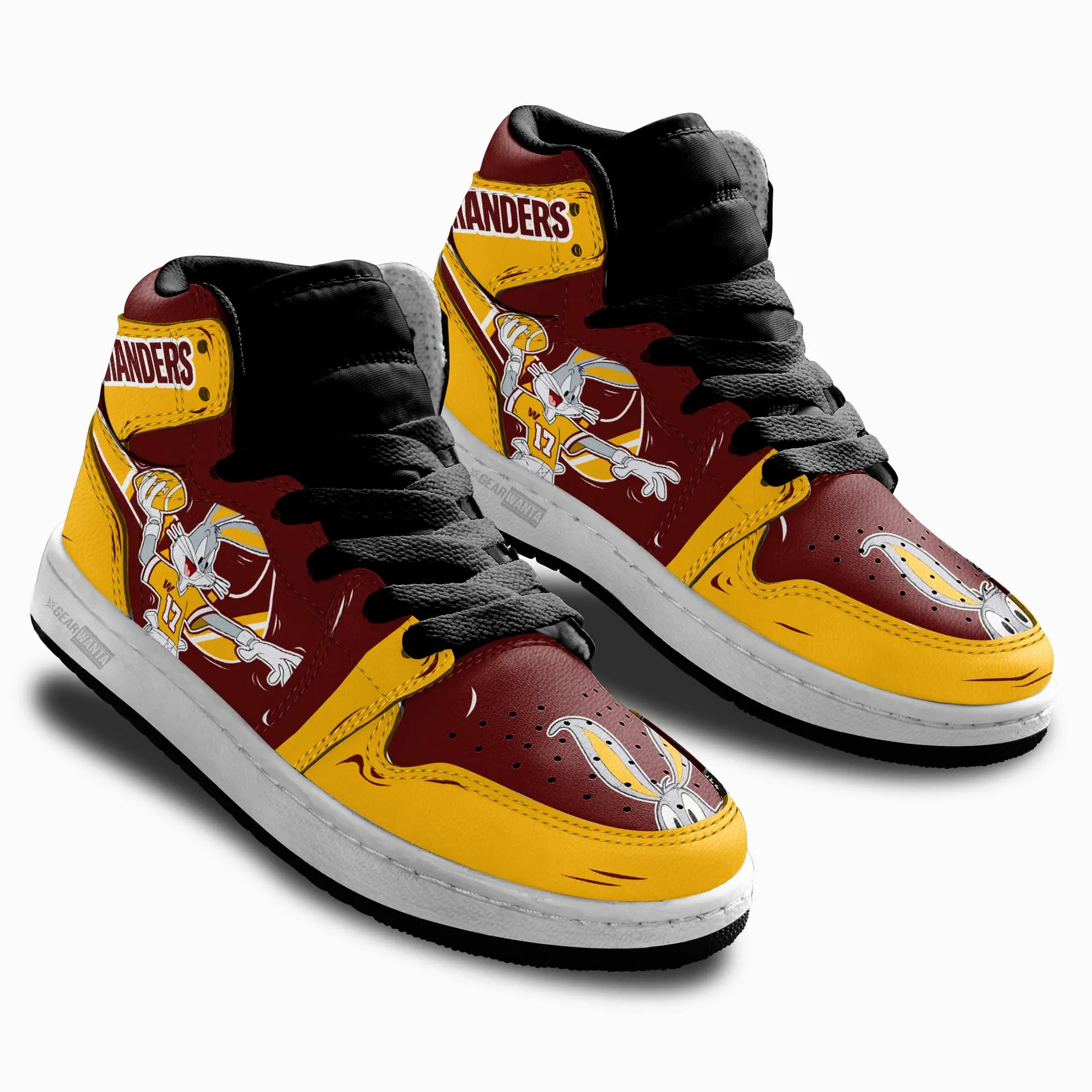Washington Commanders Kid J1s Sneakers Custom