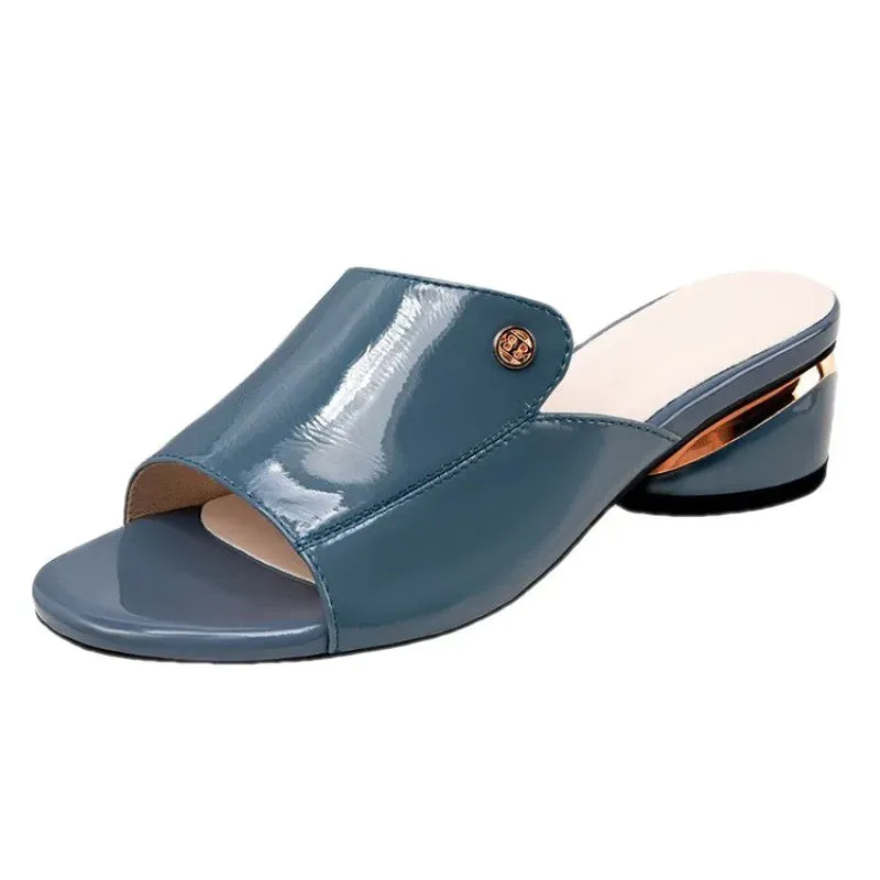 Women's Shoes Fashion Red Sexy xSlippers PU Soft Leather Ladies Comfortable Sandals