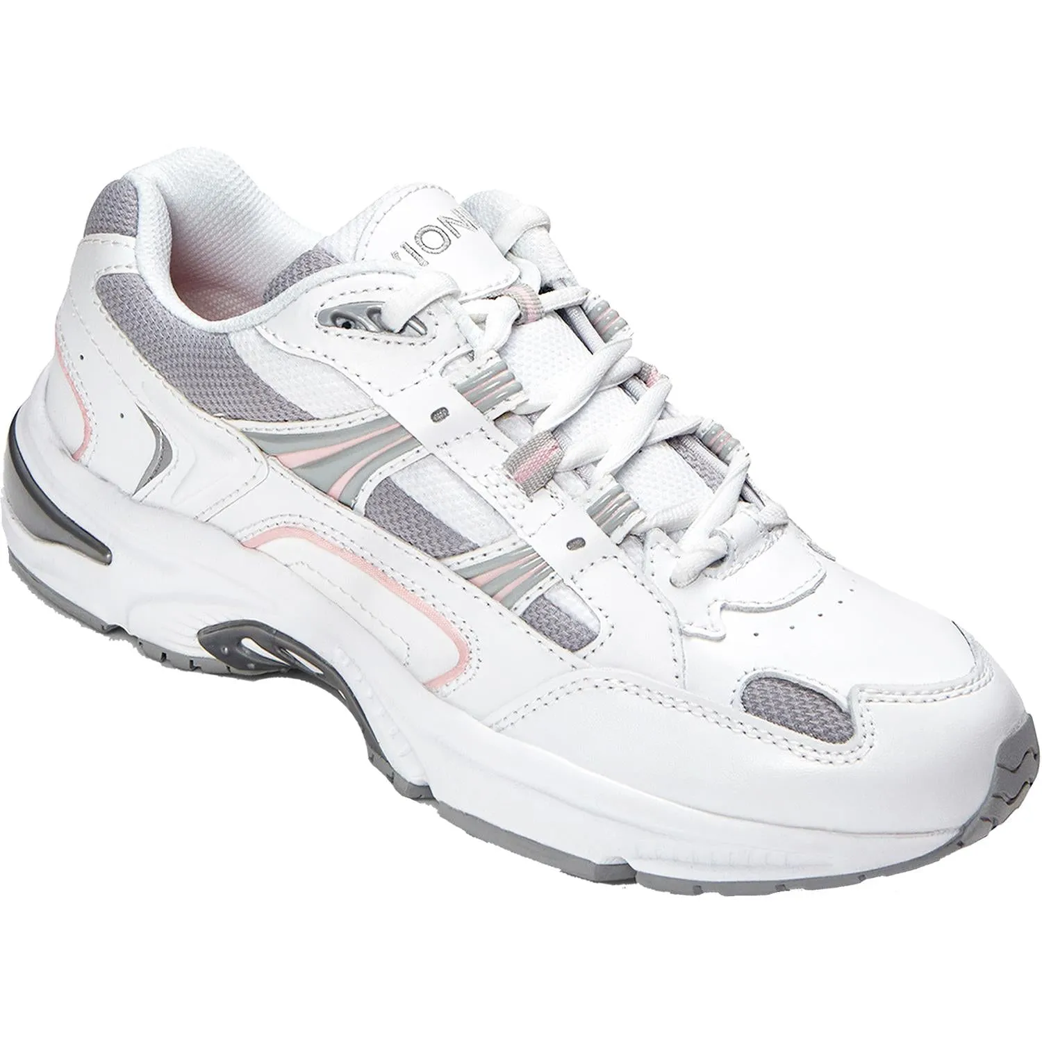 Women's Vionic Walker White/Pink Leather