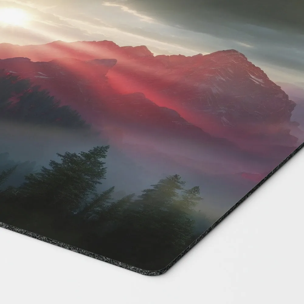 Wooded Foothills Reimagined Playmat | 24"x14" Gruul Magic the Gathering MTG