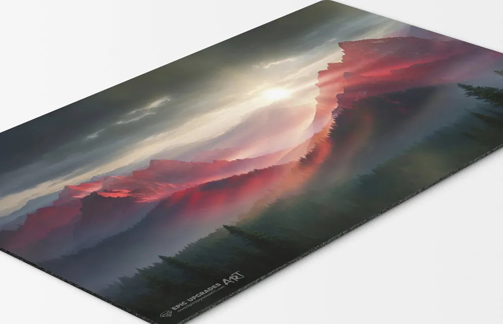 Wooded Foothills Reimagined Playmat | 24"x14" Gruul Magic the Gathering MTG