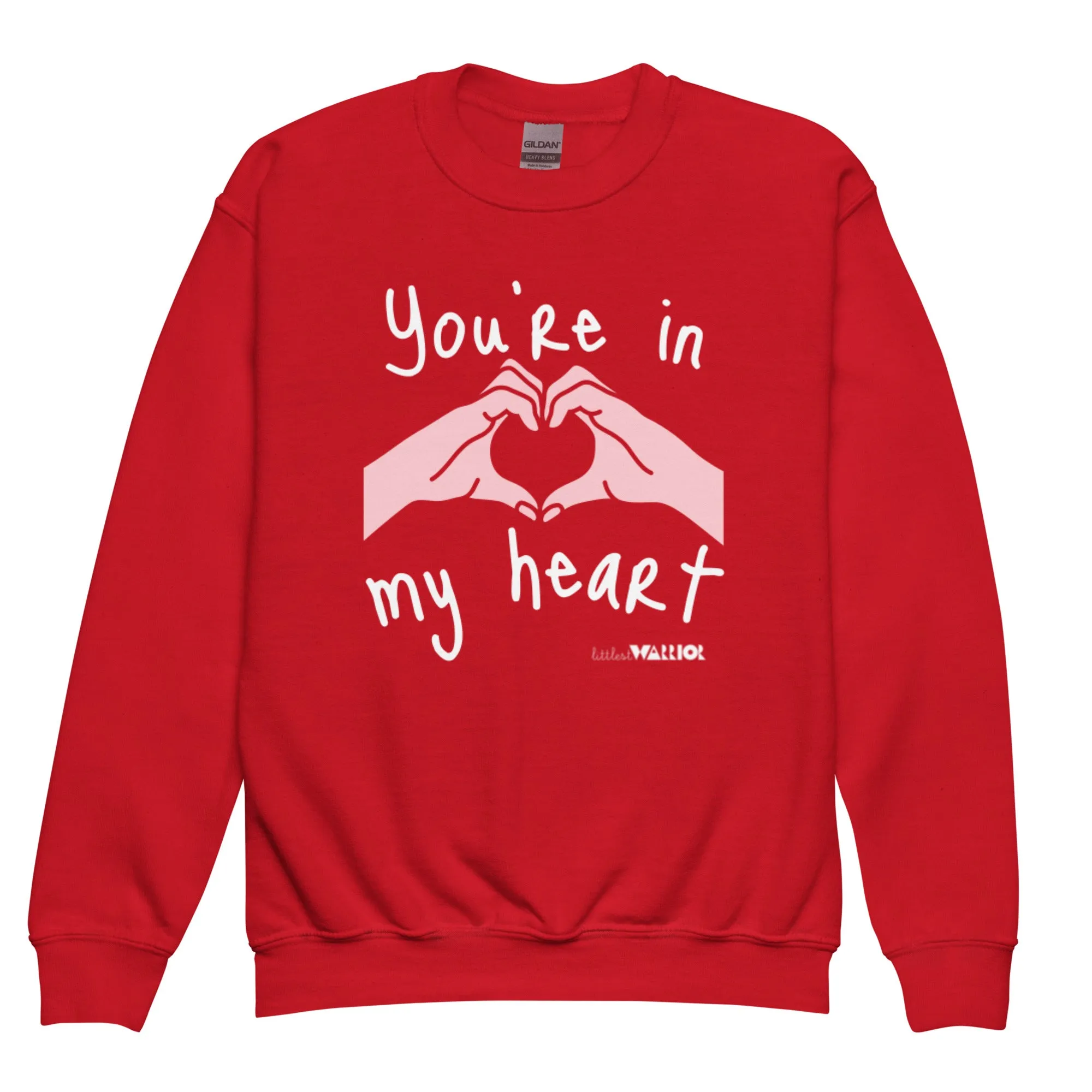 You’re in my heart Youth crewneck sweatshirt